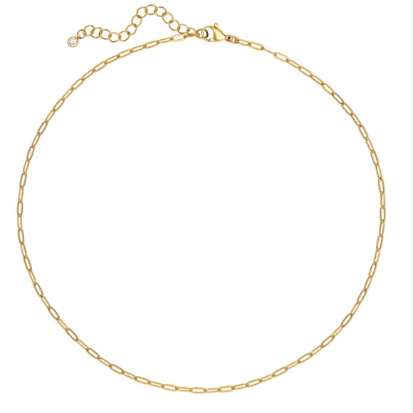 18K Gold Plated Stainless Steel Chain Necklace - Picture 2 of 6